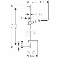 Hansgrohe Raindance Select S Shower Set 120 3jet PowderRain W/ Shower Rail 65cm -TAPS UK Sales hansgrohe raindance select s shower set 120 3jet powderrain w shower rail 65cm p45378 218039 image