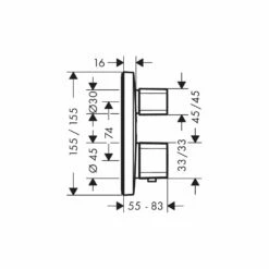 Hansgrohe Soft Cube Valve With Raindance Select Rail Kit And Exafill Thermostatic -TAPS UK Sales hansgrohe soft cube valve with raindance select rail kit and exafill thermostatic p32438 158901 image