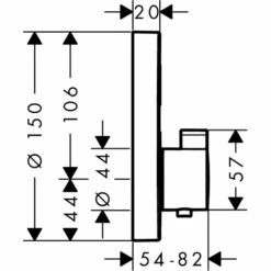 Hansgrohe System 2 Raindance Select E Chrome Thermostatic Shower Kit -TAPS UK Sales hansgrohe system 2 raindance select e chrome thermostatic shower kit p27919 138594 image