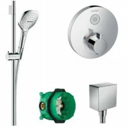 Hansgrohe System 2 Raindance Select E Chrome Thermostatic Shower Kit -TAPS UK Sales hansgrohe system 2 raindance select e chrome thermostatic shower kit p27919 150660 image