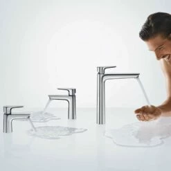 Hansgrohe Talis E Chrome Single Lever Basin Mixer Tap 240 Without Waste -TAPS UK Sales hansgrohe talis e chrome single lever basin mixer tap 240 without waste p30520 179293 image