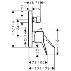 Hansgrohe Vivenis Chrome Concealed Single Lever Bath Mixer Valve With Integrated 7 Hansgrohe Vivenis Chrome Concealed Single Lever Bath Mixer Valve With Integrated -TAPS UK Sales hansgrohe vivenis chrome concealed single lever bath mixer valve with integrated p43895 214833 image
