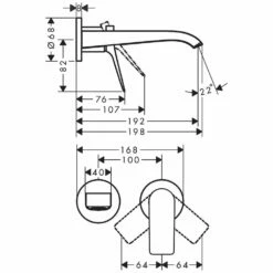 Hansgrohe Vivenis Matt White Concealed Single Lever Basin Mixer Tap With Spout 195mm -TAPS UK Sales hansgrohe vivenis matt white concealed single lever basin mixer tap with spout 195mm p44050 215176 image