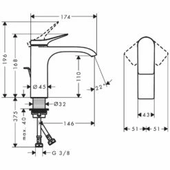 Hansgrohe Vivenis Matt White Single Lever Basin Mixer Tap 110 With Pop-Up Waste -TAPS UK Sales hansgrohe vivenis matt white single lever basin mixer tap 110 with pop up waste p43701 213639 image