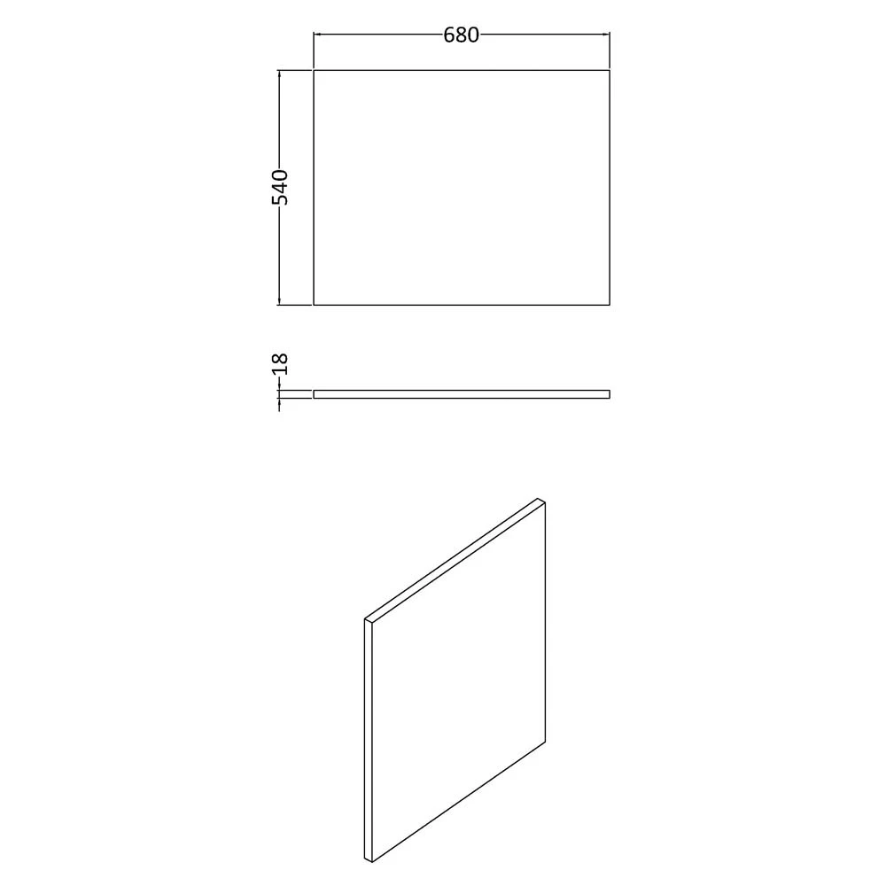 Hudson Reed Amelia Bath End Panel 700mm - NMP131 4 Hudson Reed Amelia Bath End Panel 700mm - NMP131 - Image 2