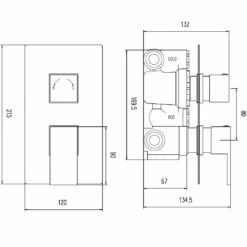 Hudson Reed Art Thermostatic Shower Valve, Ceiling Tile Head 270mm -TAPS UK Sales hudson reed art thermostatic shower valve ceiling tile head 270mm p33562 163629 image