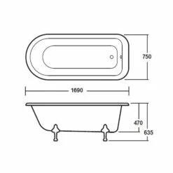 Hudson Reed Barnsbury 1700mm Single Ended Freestanding Bath & Corbel Leg Set 13 Hudson Reed Barnsbury 1700mm Single Ended Freestanding Bath & Corbel Leg Set -TAPS UK Sales hudson reed barnsbury 1700mm single ended freestanding bath corbel leg set p30174 146800 image