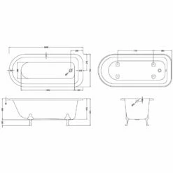 Hudson Reed Barnsbury 1700mm Single Ended Freestanding Bath & Pride Leg Set 13 Hudson Reed Barnsbury 1700mm Single Ended Freestanding Bath & Pride Leg Set -TAPS UK Sales hudson reed barnsbury 1700mm single ended freestanding bath pride leg set p30191 198057 image