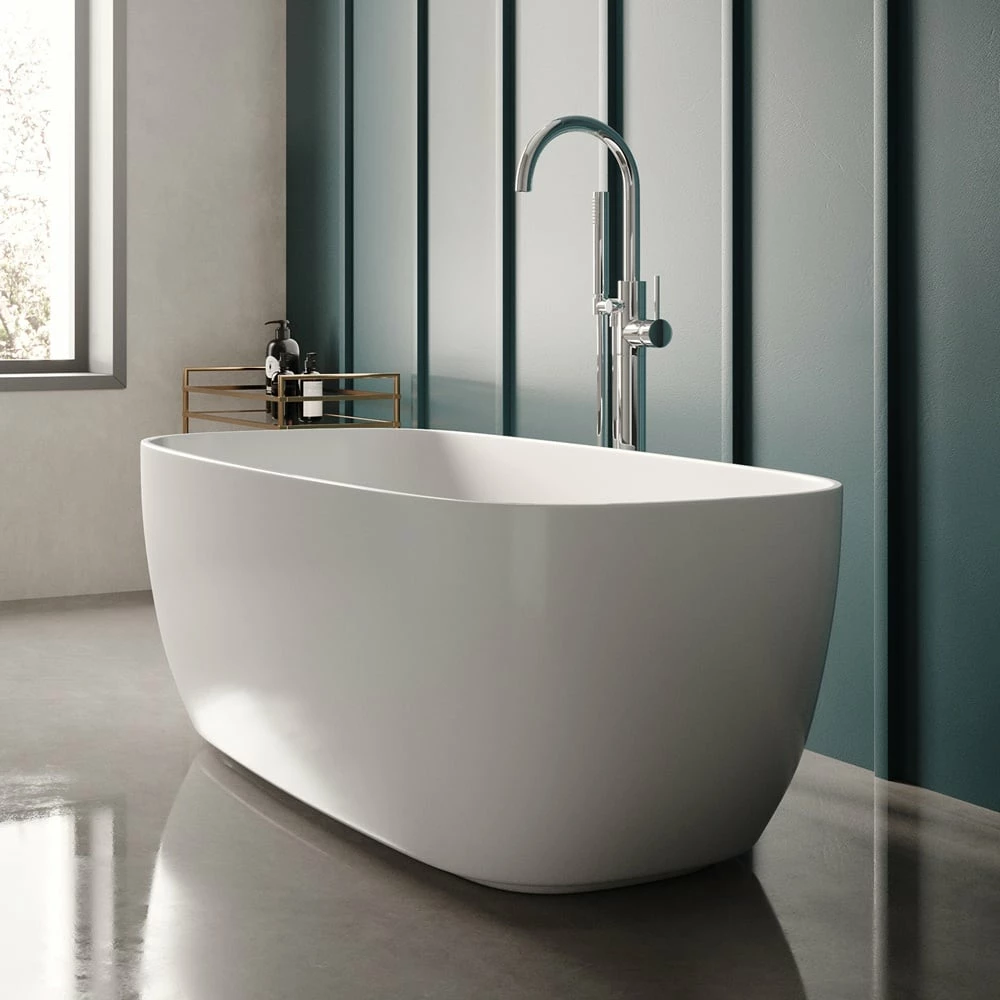 Hudson Reed Bella 1495mm Double Ended Oval Freestanding Bath NBB003 3 Hudson Reed Bella 1495mm Double Ended Oval Freestanding Bath NBB003