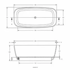 Hudson Reed Bella 1495mm Double Ended Oval Freestanding Bath NBB003 11 Hudson Reed Bella 1495mm Double Ended Oval Freestanding Bath NBB003 -TAPS UK Sales hudson reed bella 1495mm double ended oval freestanding bath nbb003 p30177 161136 image