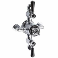 Hudson Reed Black Topaz Triple Exposed Thermostatic Shower Valve - BTSVT102