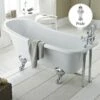 Hudson Reed Brockley 1500mm Single Ended Freestanding Bath & Pride Leg Set -TAPS UK Sales hudson reed brockley 1500mm single ended freestanding bath pride leg set p30181 146832 image