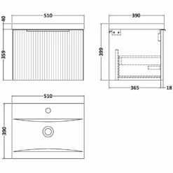 Hudson Reed Fluted Satin Grey 500mm Wall Hung Single Drawer Vanity Unit & Basin 1 7 Hudson Reed Fluted Satin Grey 500mm Wall Hung Single Drawer Vanity Unit & Basin 1 -TAPS UK Sales hudson reed fluted satin grey 500mm wall hung single drawer vanity unit basin 1 p60750 264217 image