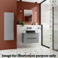 Hudson Reed Fluted Satin Grey 500mm Wall Hung Single Drawer Vanity Unit & Basin 1 6 Hudson Reed Fluted Satin Grey 500mm Wall Hung Single Drawer Vanity Unit & Basin 1 -TAPS UK Sales hudson reed fluted satin grey 500mm wall hung single drawer vanity unit basin 1 p60750 275607 image