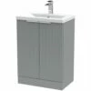 Hudson Reed Fluted Satin Grey 600mm Floor Standing 2-Door Vanity Unit & Basin 1 -TAPS UK Sales hudson reed fluted satin grey 600mm floor standing 2 door vanity unit basin 1 p60768 264291 image