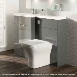 Hudson Reed Fusion Anthracite Woodgrain 1200mm LH Cabinet & Basin Unit CBI509 -TAPS UK Sales hudson reed fusion anthracite woodgrain 1200mm lh cabinet basin unit cbi509 p30103 209417 image