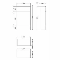 Hudson Reed Fusion Anthracite Woodgrain 500mm Back To Wall WC Toilet Unit CBI504 -TAPS UK Sales hudson reed fusion anthracite woodgrain 500mm back to wall wc toilet unit cbi504 p30052 146533 image