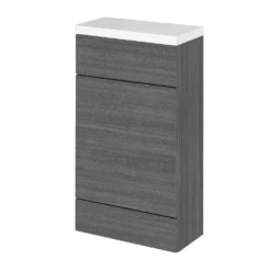 Hudson Reed Fusion Anthracite Woodgrain 500mm Back To Wall WC Toilet Unit CBI504