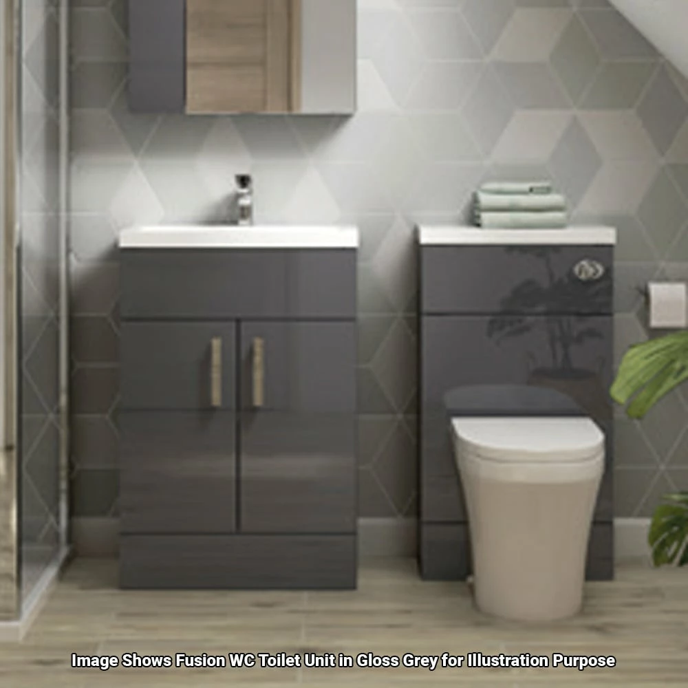 Hudson Reed Fusion Anthracite Woodgrain 600mm Back To Wall WC Toilet Unit CBI520 5 Hudson Reed Fusion Anthracite Woodgrain 600mm Back To Wall WC Toilet Unit CBI520 - Image 3
