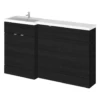 Hudson Reed Fusion Charcoal Black 1500mm LH Basin & WC Combination Unit CBI613 -TAPS UK Sales hudson reed fusion charcoal black 1500mm lh basin wc combination unit cbi613 p30126 296415 image