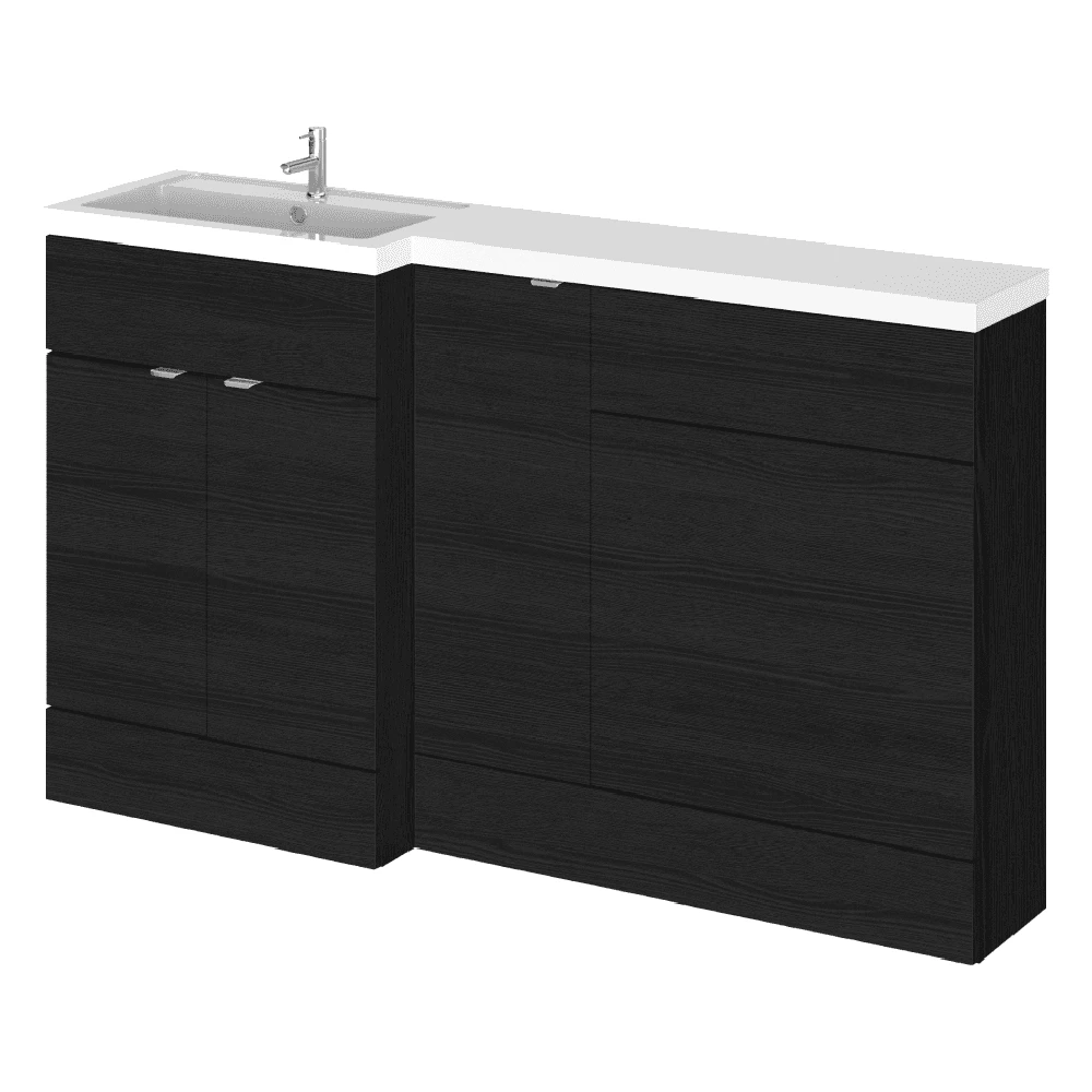 Hudson Reed Fusion Charcoal Black 1500mm LH Basin & WC Combination Unit CBI613 3 Hudson Reed Fusion Charcoal Black 1500mm LH Basin & WC Combination Unit CBI613