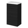 Hudson Reed Fusion Charcoal Black 500mm Back To Wall WC Toilet Unit & Top CBI605