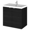 Hudson Reed Fusion Charcoal Black 600mm Wall Hung Vanity Unit & Basin CBI636