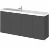 Hudson Reed Fusion Gloss Grey 1200mm Wall Hung Vanity Unit & Basin CBI935 -TAPS UK Sales hudson reed fusion gloss grey 1200mm wall hung vanity unit basin cbi935 p33082 161627 image