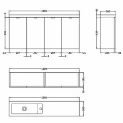 Hudson Reed Fusion Gloss Grey 1200mm Wall Hung Vanity Unit & Basin CBI935 7 Hudson Reed Fusion Gloss Grey 1200mm Wall Hung Vanity Unit & Basin CBI935 -TAPS UK Sales hudson reed fusion gloss grey 1200mm wall hung vanity unit basin cbi935 p33082 161628 image