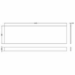 Hudson Reed Fusion Gloss Grey 1700mm Bath Front Panel & Plinth - OFF977 -TAPS UK Sales hudson reed fusion gloss grey 1700mm bath front panel plinth off977 p30149 146711 image