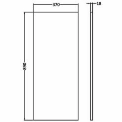 Hudson Reed Fusion Gloss Grey 370x890 Decorative End Panel - OFF992 7 Hudson Reed Fusion Gloss Grey 370x890 Decorative End Panel - OFF992 -TAPS UK Sales hudson reed fusion gloss grey 370x890 decorative end panel off992 p46918 221593 image