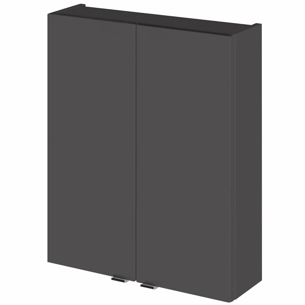 Hudson Reed Fusion Gloss Grey 500mm Wall Unit - OFF955 3 Hudson Reed Fusion Gloss Grey 500mm Wall Unit - OFF955