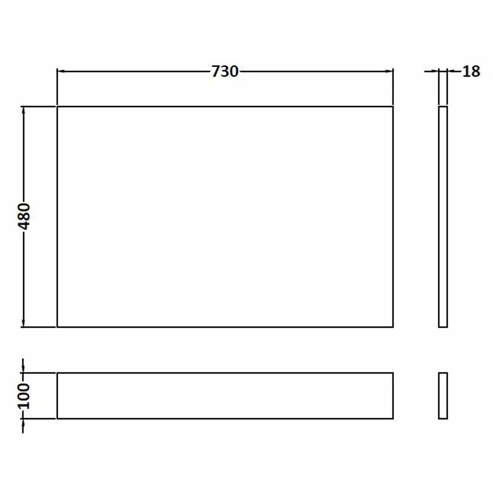 Hudson Reed Fusion Gloss Grey 750mm Bath End Panel & Plinth - OFF971 6 Hudson Reed Fusion Gloss Grey 750mm Bath End Panel & Plinth - OFF971 - Image 4