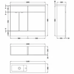 Hudson Reed Fusion Gloss Grey Mist 1000mm Compact Combination WC & Vanity Unit With Basin - CBI442 7 Hudson Reed Fusion Gloss Grey Mist 1000mm Compact Combination WC & Vanity Unit With Basin - CBI442 -TAPS UK Sales hudson reed fusion gloss grey mist 1000mm compact combination wc vanity unit with basin cbi442 p36047 175607 image