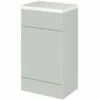Hudson Reed Fusion Gloss Grey Mist 500mm Back To Wall WC Toilet Unit & Top - CBI405