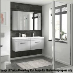 Hudson Reed Fusion Gloss Grey Mist 500mm Back To Wall WC Toilet Unit & Top - CBI405 -TAPS UK Sales hudson reed fusion gloss grey mist 500mm back to wall wc toilet unit top cbi405 p36010 187893 image