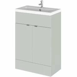 Hudson Reed Fusion Gloss Grey Mist 600mm Vanity Unit & Basin - CBI407