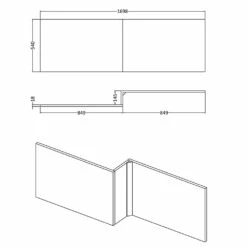 Hudson Reed Fusion Gloss White 1700mm Shower Bath Front Panel - OFF173 -TAPS UK Sales hudson reed fusion gloss white 1700mm shower bath front panel off173 p30157 146727 image