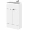 Hudson Reed Fusion Gloss White 500mm Vanity Unit & Basin Compact - CBI122