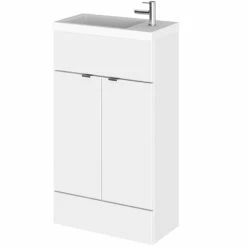 Hudson Reed Fusion Gloss White 500mm Vanity Unit & Basin Compact - CBI122