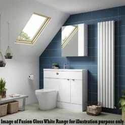 Hudson Reed Fusion Gloss White 600mm Back To Wall WC Toilet Unit & Top CBI119 -TAPS UK Sales hudson reed fusion gloss white 600mm back to wall wc toilet unit top cbi119 p29830 303113 image