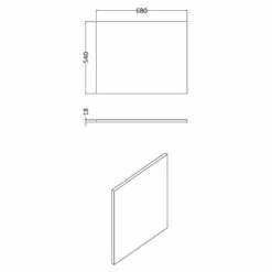 Hudson Reed Fusion Gloss White 700mm Shower Bath End Panel - OFF179 -TAPS UK Sales hudson reed fusion gloss white 700mm shower bath end panel off179 p30158 146729 image