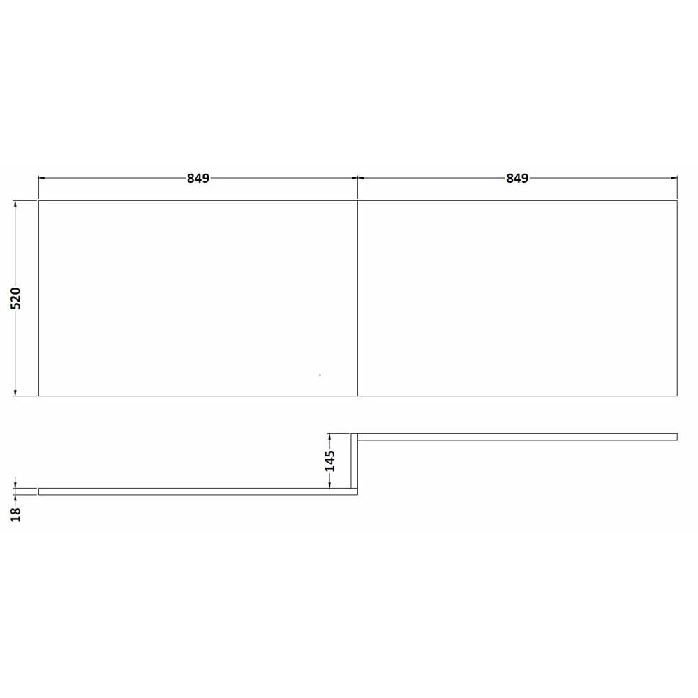 Hudson Reed Fusion Hacienda Black 1700mm Shower Bath Front Panel - OFF673 5 Hudson Reed Fusion Hacienda Black 1700mm Shower Bath Front Panel - OFF673 - Image 3