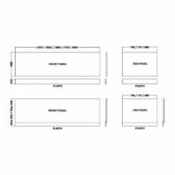 Hudson Reed Fusion Hacienda Black 750mm Bath End Panel & Plinth - OFF671 -TAPS UK Sales hudson reed fusion hacienda black 750mm bath end panel plinth off671 p30164 146741 image