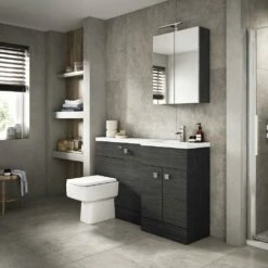 Hudson Reed Fusion Hacienda Black Decorative End Panel - OFF692 -TAPS UK Sales hudson reed fusion hacienda black decorative end panel off692 p46939 221906 image