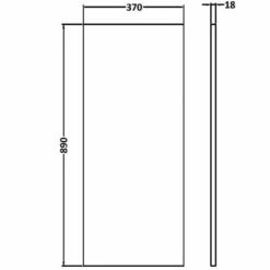 Hudson Reed Fusion Hacienda Black Decorative End Panel - OFF692 -TAPS UK Sales hudson reed fusion hacienda black decorative end panel off692 p46939 221907 image