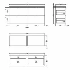 Hudson Reed Fusion Natural Oak 1200mm Wall Hung Vanity Unit & Basin CBI332 7 Hudson Reed Fusion Natural Oak 1200mm Wall Hung Vanity Unit & Basin CBI332 -TAPS UK Sales hudson reed fusion natural oak 1200mm wall hung vanity unit basin cbi332 p33061 161586 image
