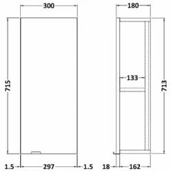 Hudson Reed Fusion Natural Oak 300mm Storage Cabinets Wall Unit - OFF351 -TAPS UK Sales hudson reed fusion natural oak 300mm storage cabinets wall unit off351 p46934 221711 image