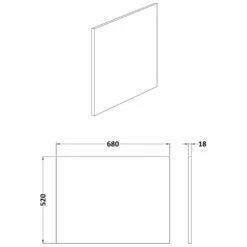 Hudson Reed Fusion Natural Oak 700mm Square End Panel & Plinth - OFF379 -TAPS UK Sales hudson reed fusion natural oak 700mm square end panel plinth off379 p40265 198468 image