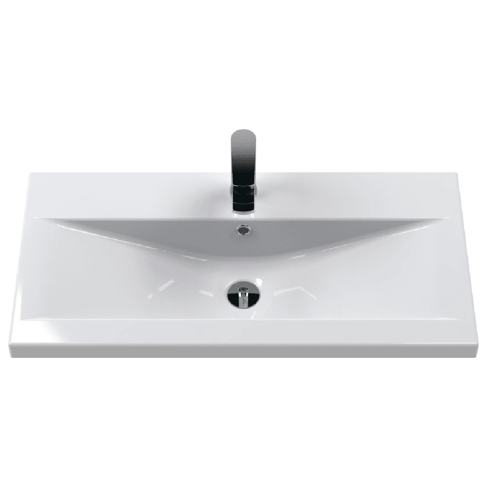 Hudson Reed Havana Coastal Grey 800 Wall Hung 2-Drawer Vanity Unit & Basin 4 Hudson Reed Havana Coastal Grey 800 Wall Hung 2-Drawer Vanity Unit & Basin - Image 2